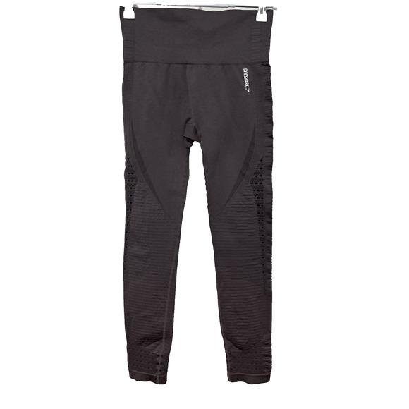 Gymshark Women's Med Gray Tight Legging Activewear Seamless Pant Workout Gym - Picture 1 of 6